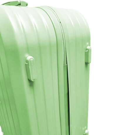 Set X3 Valijas Rígidas Viaje Livianas Carry + 14+ 24 Verde