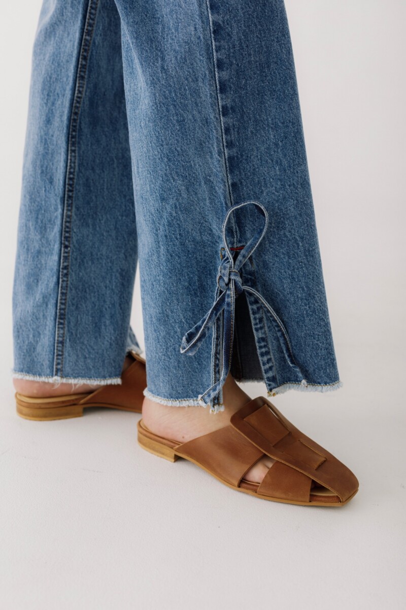 JEAN STRAIGHT BELT Celeste