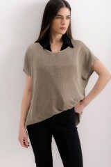 Blusa Athenia Beige Lurex