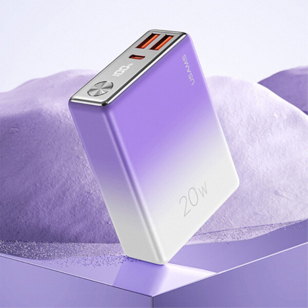 Bateria Cargador Portatil Power Bank 10000mah Usams 20w Ax ® Variante Color Violeta