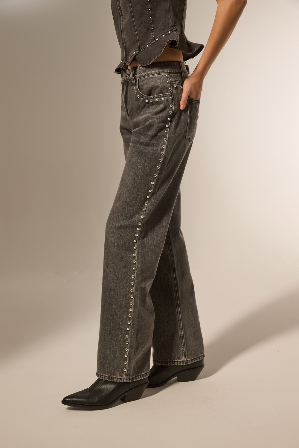 Pantalon Lilie Gris Claro
