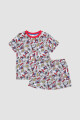 Pijama infantil full print spiderman Blanco