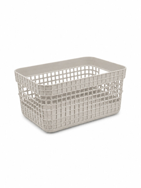 CESTA PLASTICA BEIGE