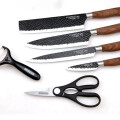 Set De Cuchillos x6 Con Mango De Madera Set De Cuchillos x6 Con Mango De Madera