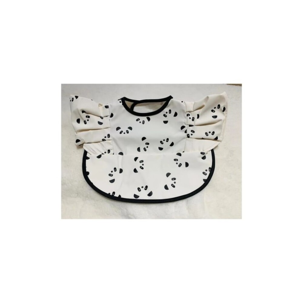 Babero con volados impermeable DELUXE panda
