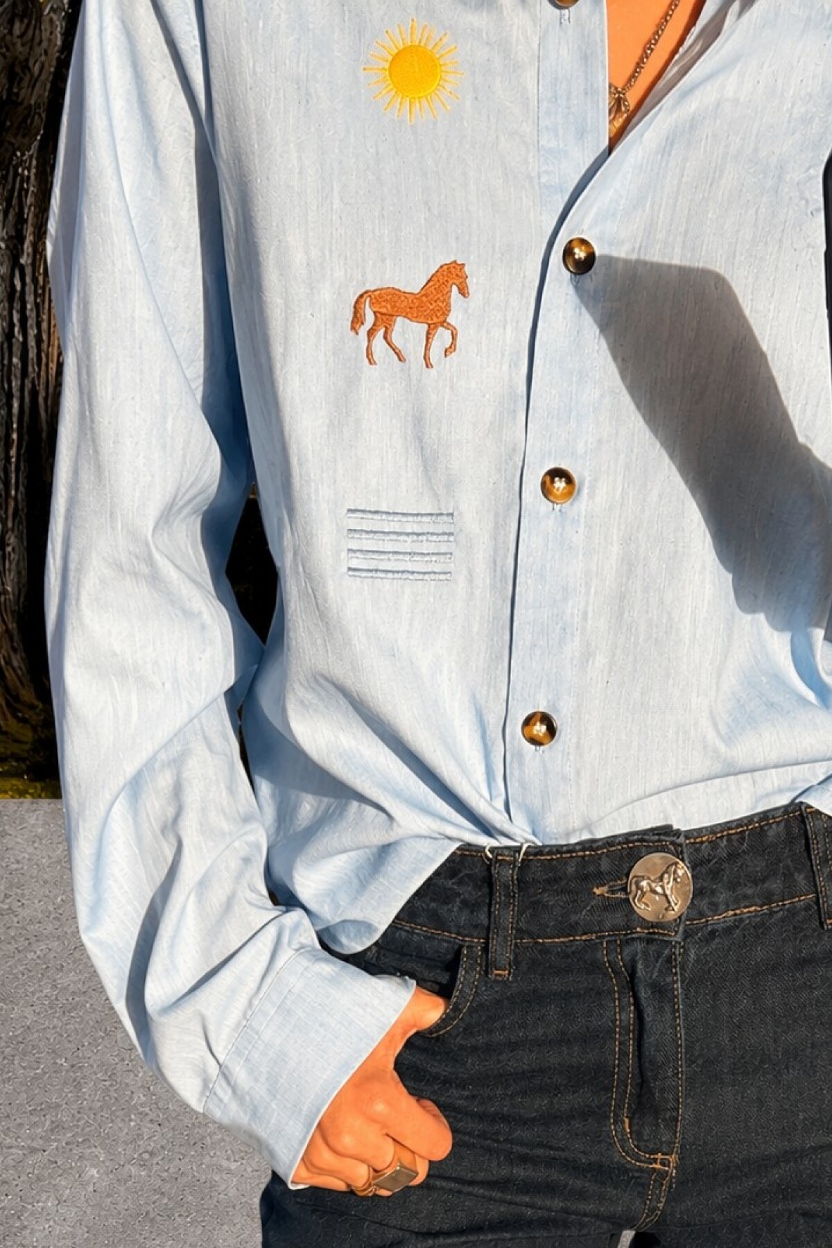 Charrúa Shirt Cotton Celeste