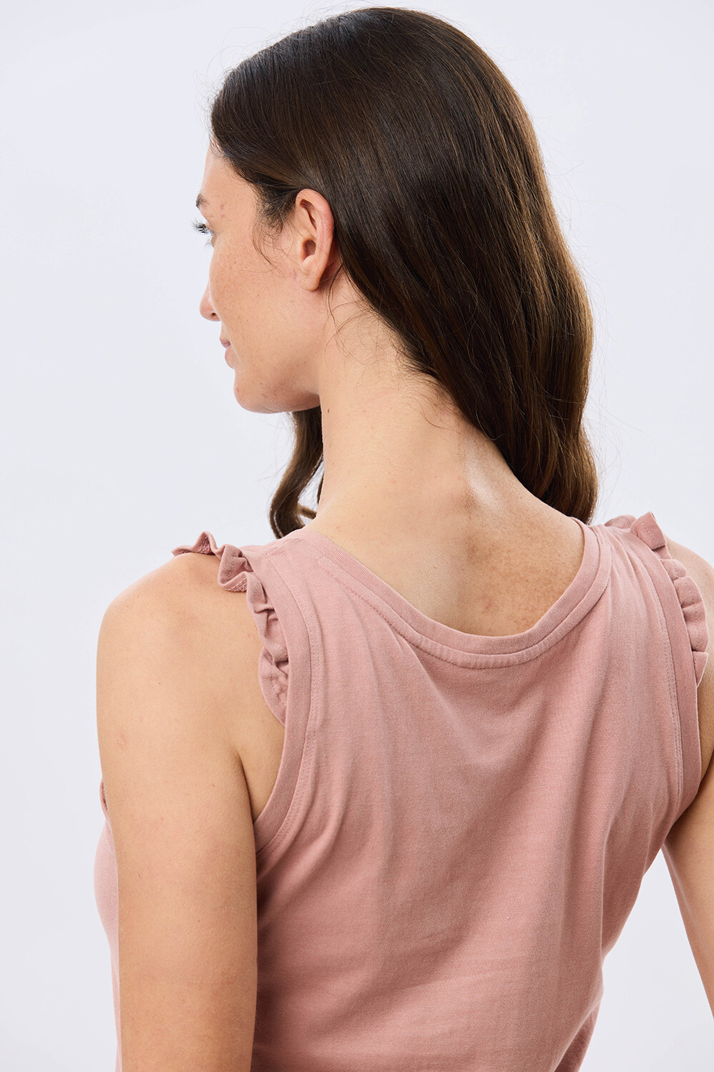 MUSCULOSA LISA DE ALGODÓN Rosado