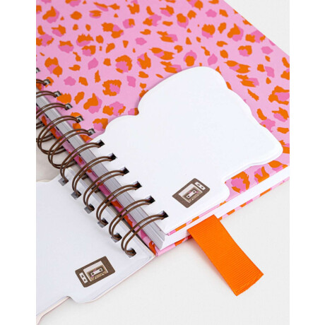 Cuaderno A5 Anillado Con Memo Con Formita Y Stickers Rosa Claro