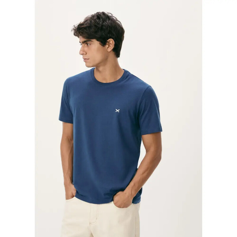 CAMISETA MM MASC AZUL MESCLA