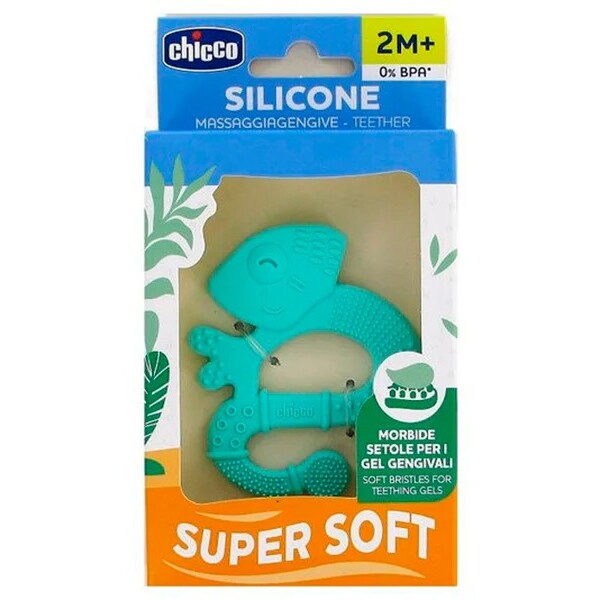 Mordillo iguana CHICCO silicona 2m+ Mordillo iguana CHICCO silicona 2m+