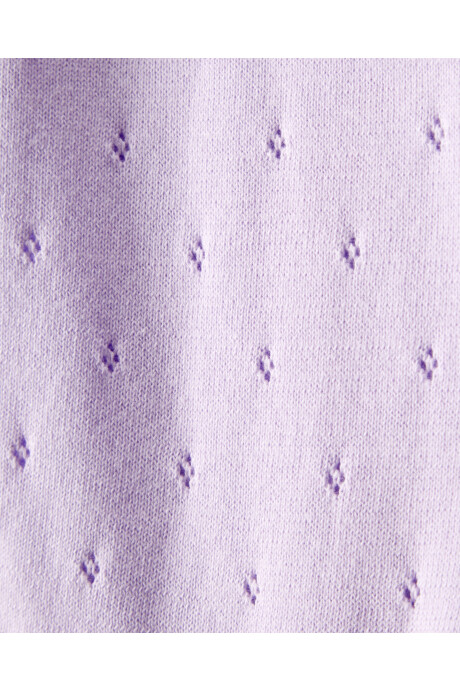 Body de algodón calado, manga con volados Sin color