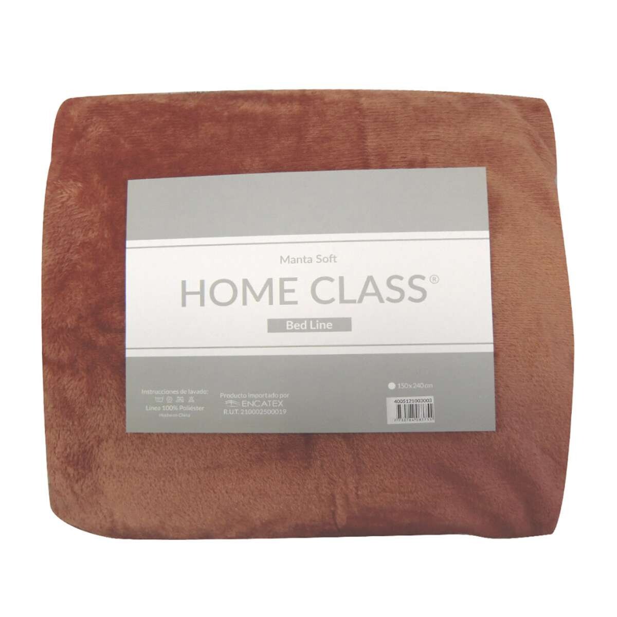 Frazada Flannel King Size Home Class 240 x 260 cm - Terracota 