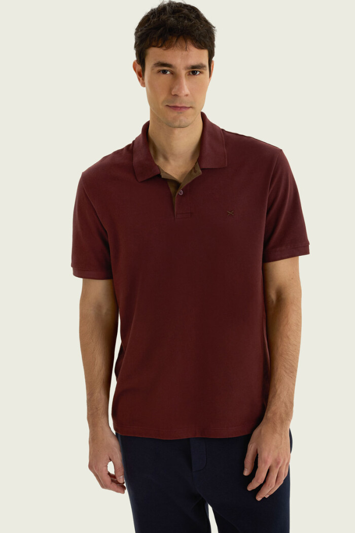 CAMISETA POLO M/C 036H/5DEN Bordeaux