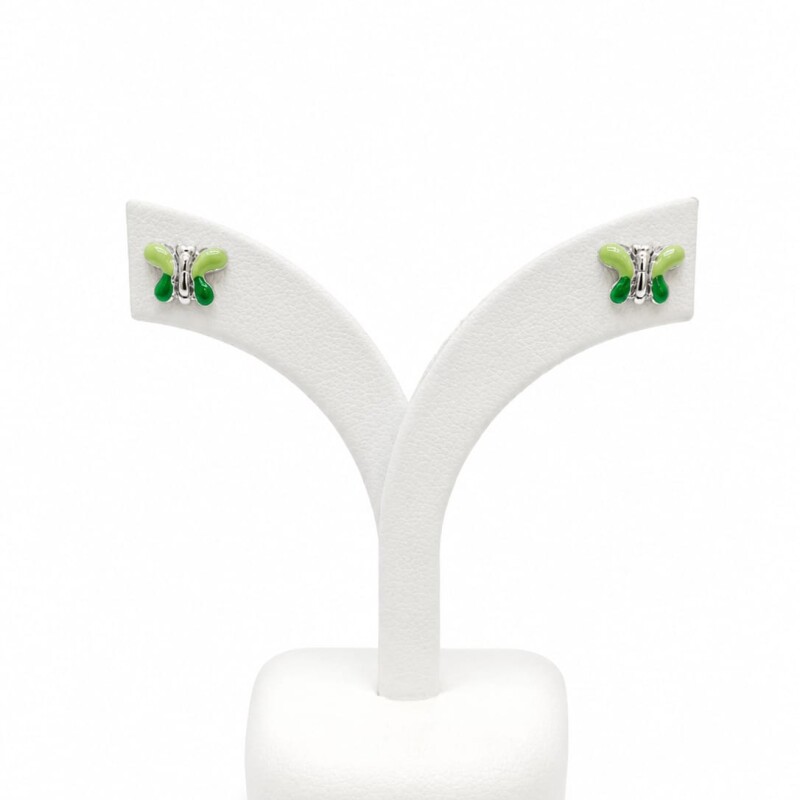 Caravanas mariposas verde Caravanas mariposas verde