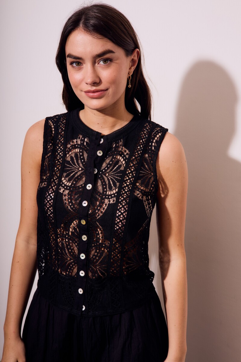 Blusa Encaje Negro