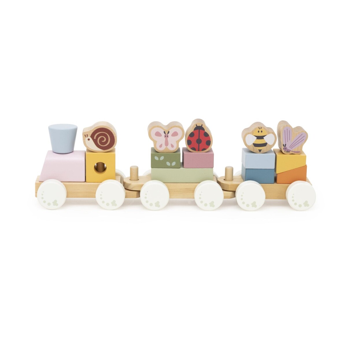Tren de madera apilable infantil - Primavera 