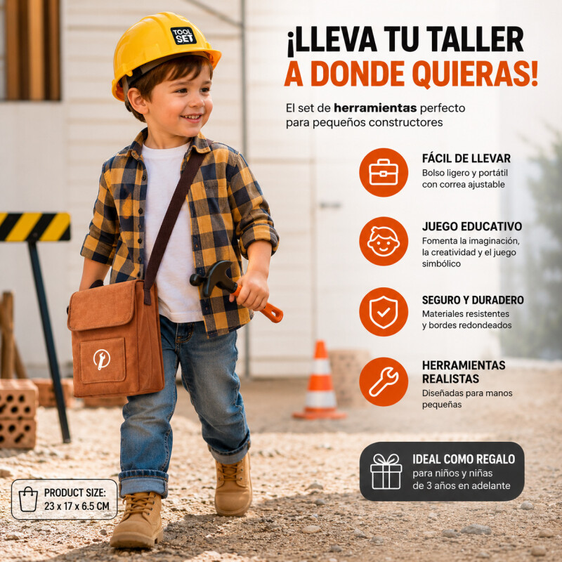 Set Herramientas Infantil 24 Piezas Con Bolso Constructor Set Herramientas Infantil 24 Piezas Con Bolso Constructor