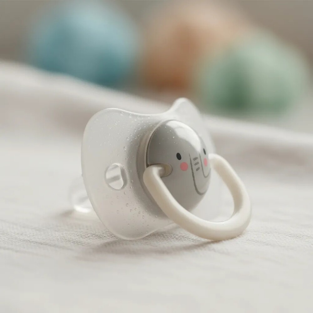 Set x2 chupete fisiológico Suavinex 6 a 18M - Nocturnos Gris Nocturnos