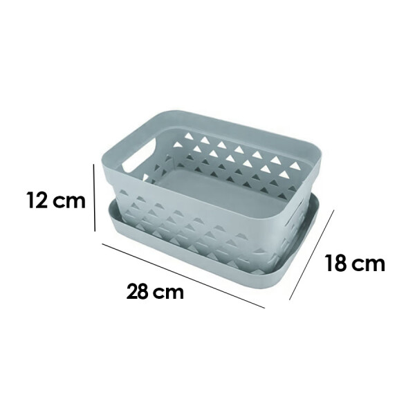 Organizador con tapa L celeste