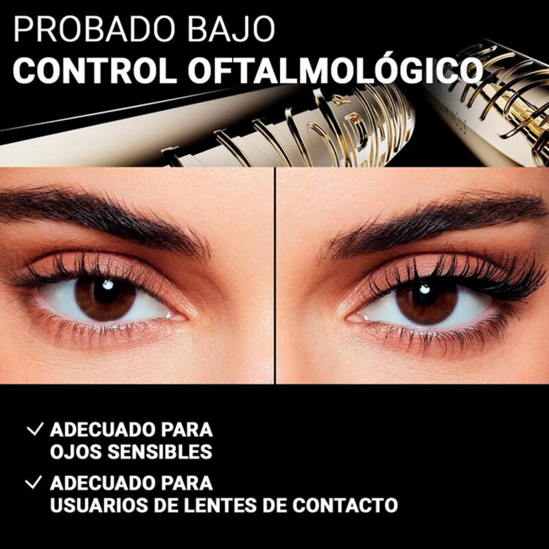 Máscara de Pestañas Volumizadora Loreal Panorama Blackest Black Washable