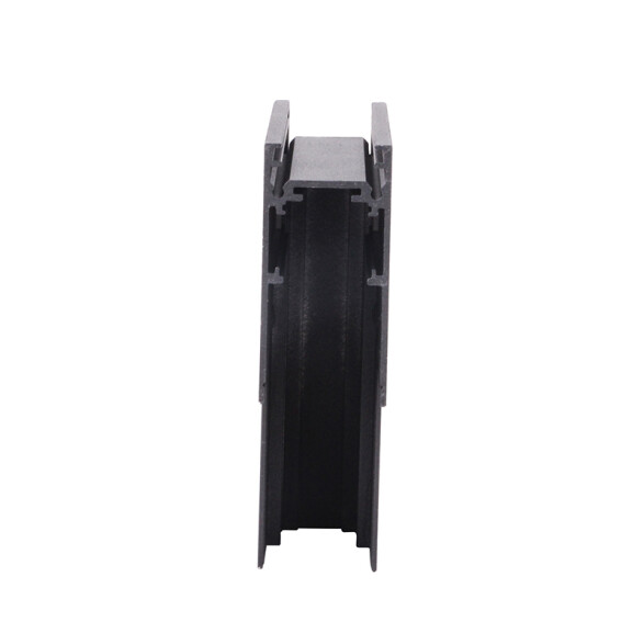 Conector en L vertical p/riel negro 100x100mm IX4313