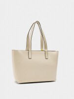 Bolso Shopper Con Textura crudo