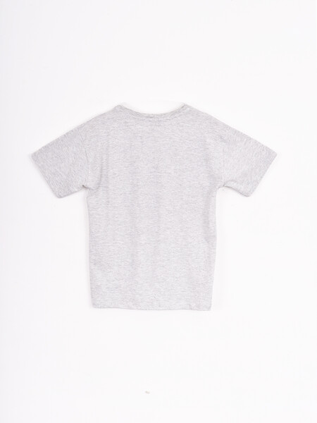 REMERA ROCK OVERSIZED GRIS MELANGE M