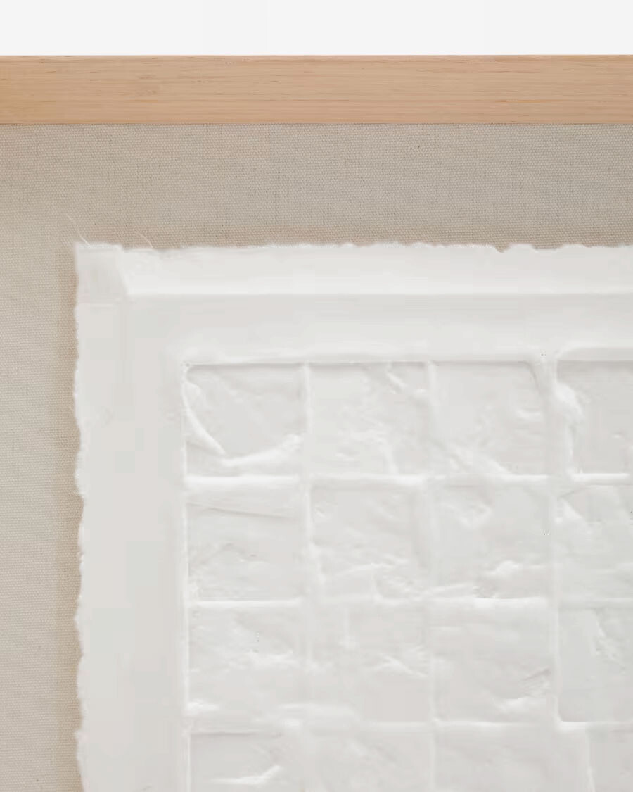 Cuadro Kut de papel maché blanco 90 x 70 cm Cuadro Kut de papel maché blanco 90 x 70 cm