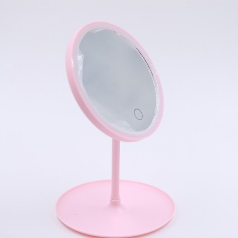 ESPEJO DE MAQUILLAJE REDONDO CON LUZ LED (ROSA) ESPEJO DE MAQUILLAJE REDONDO CON LUZ LED (ROSA)