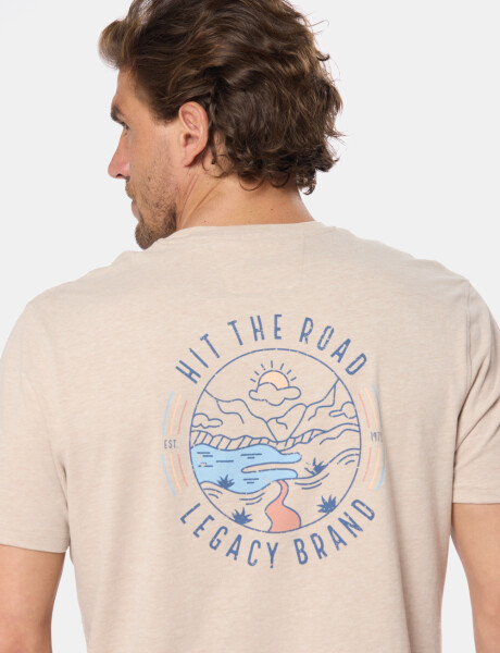 REMERA ESTAMPADA Beige