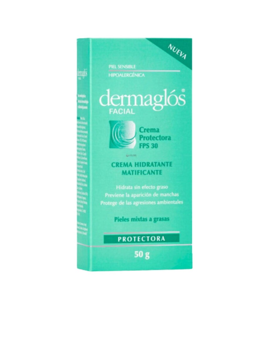 Dermaglós Crema Protectora FPS 30 hidratante y matificante 50g 