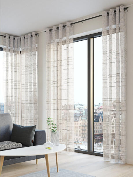 Cortina LANGELAND 1x140x300 aspecto lino beige Cortina LANGELAND 1x140x300 aspecto lino beige