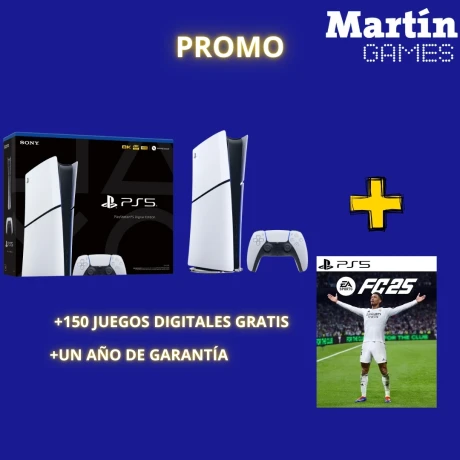 PS5 SLIM DIGITAL + FC25 O JUEGO A ELECCIÓN PS5 SLIM DIGITAL + FC25 O JUEGO A ELECCIÓN