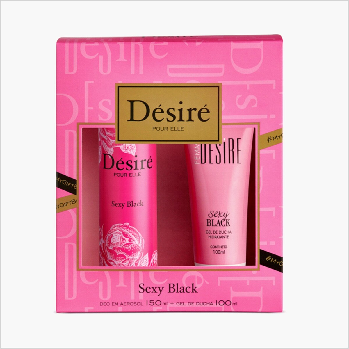 Desire Pack Sexy Black Deo+Gel P/Duc 