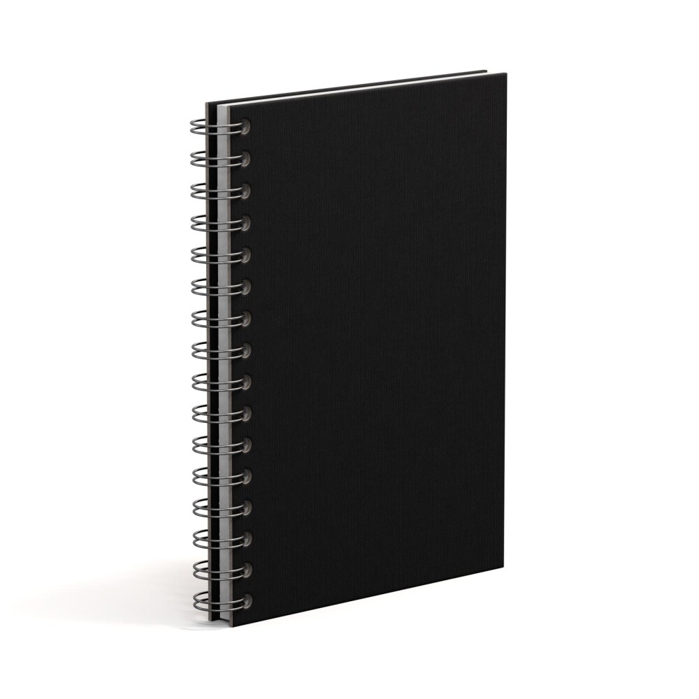 LIBRETA A5 TAPA DURA PAPEL NEGRO