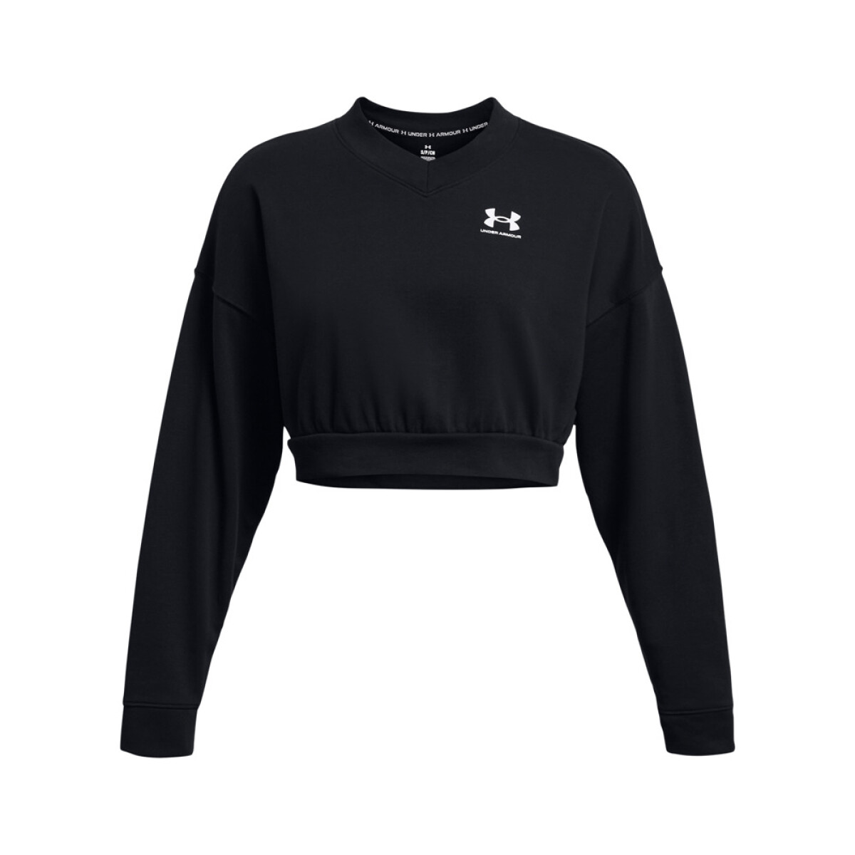UA Rival Terry OS Crop Crw-BRN - BLK-001 