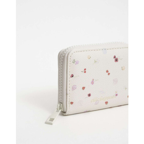 Billetera Cuerina Estampado Flores