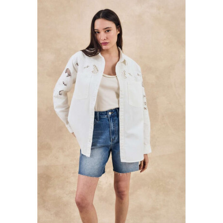 Sobrecamisa Con Bordado Crudo