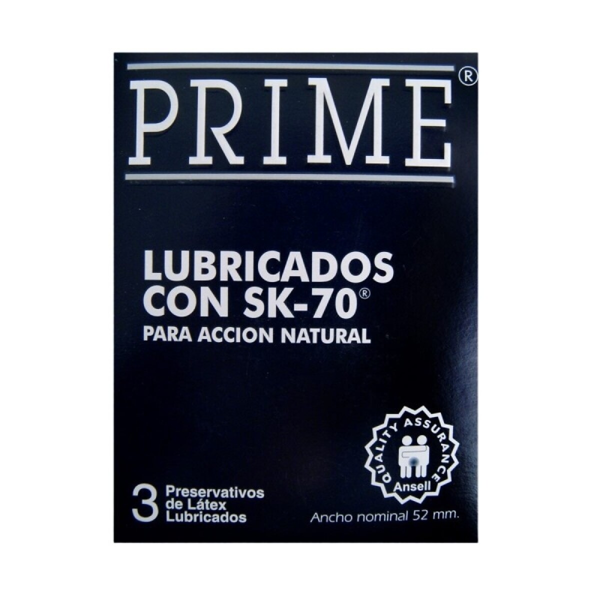 Preservativo Prime Lubricados con SK-70 3 Unidades 