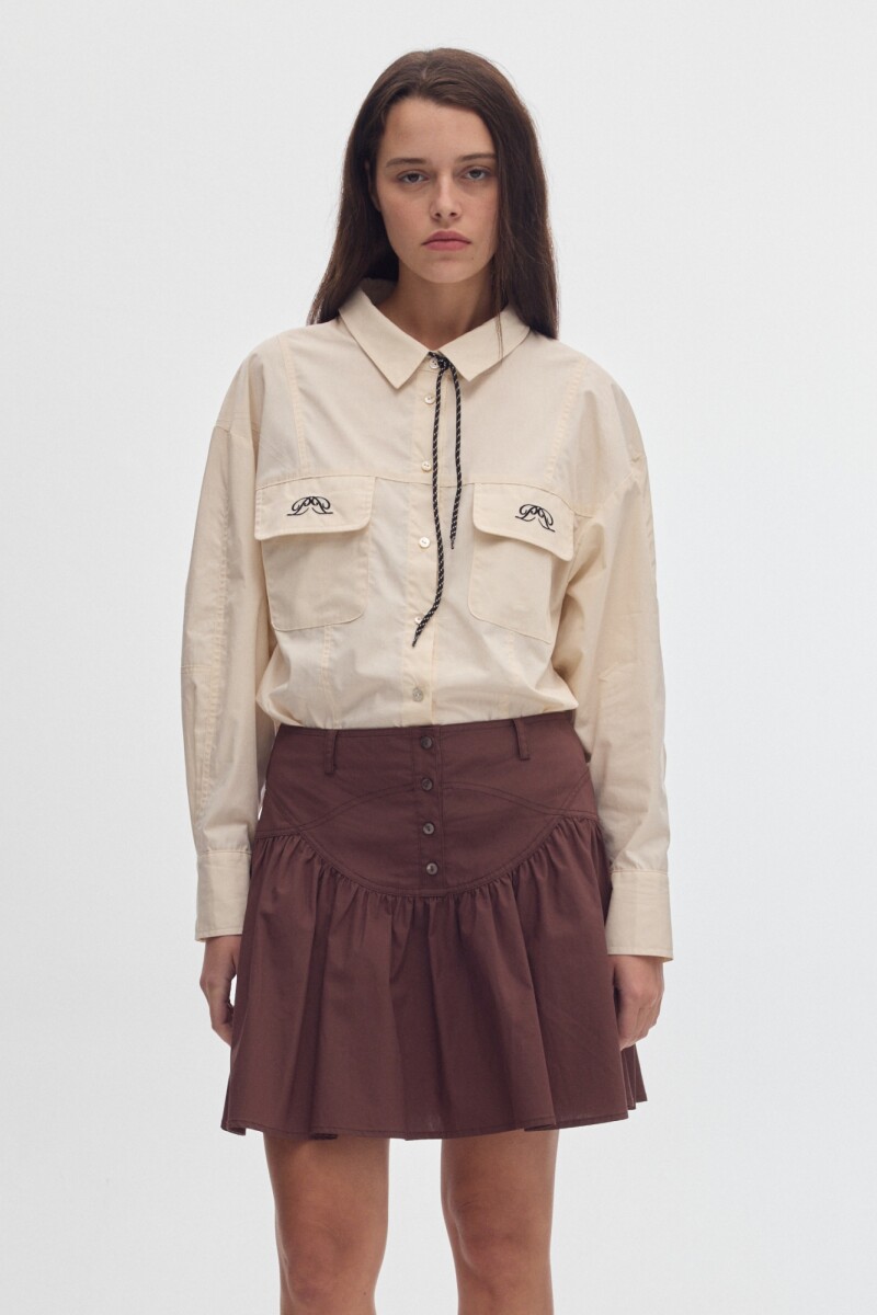 Falda Queen Cotton Brown