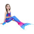 Malla Bikini Cola Sirena Premium Infantil Niñas Traje Baño Variante Diseño Azul 110