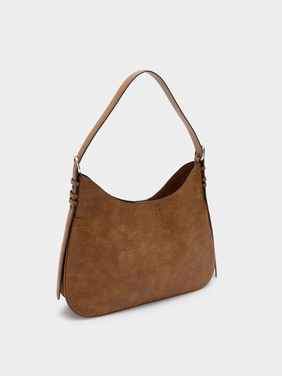 Bolso De Hombro Con Grabado Animal camel