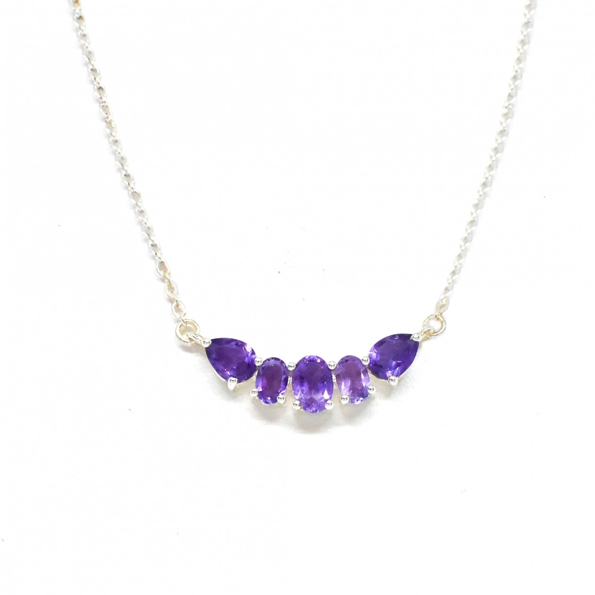 Collar en Plata 925 con Amatistas 