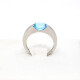 Anillo En Oro 18K Blanco Y Topacio Anillo En Oro 18K Blanco Y Topacio
