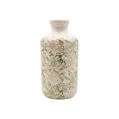 JARRON CERAMICA ESTAMP VERDE 27CM Unica