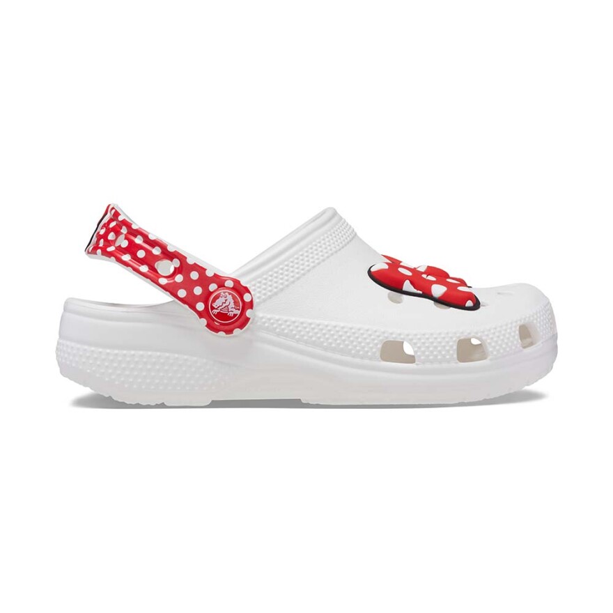 Classic Disney Minnie Mouse Clog T - Niños White/red