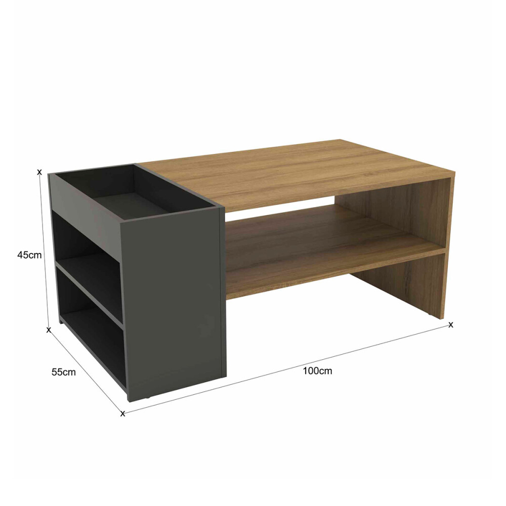 MESA/DESAYUNADOR ARENAS CENTER COLOR MIEL/GRAFITO Mesa/desayunador Arenas Center Color Miel/grafito