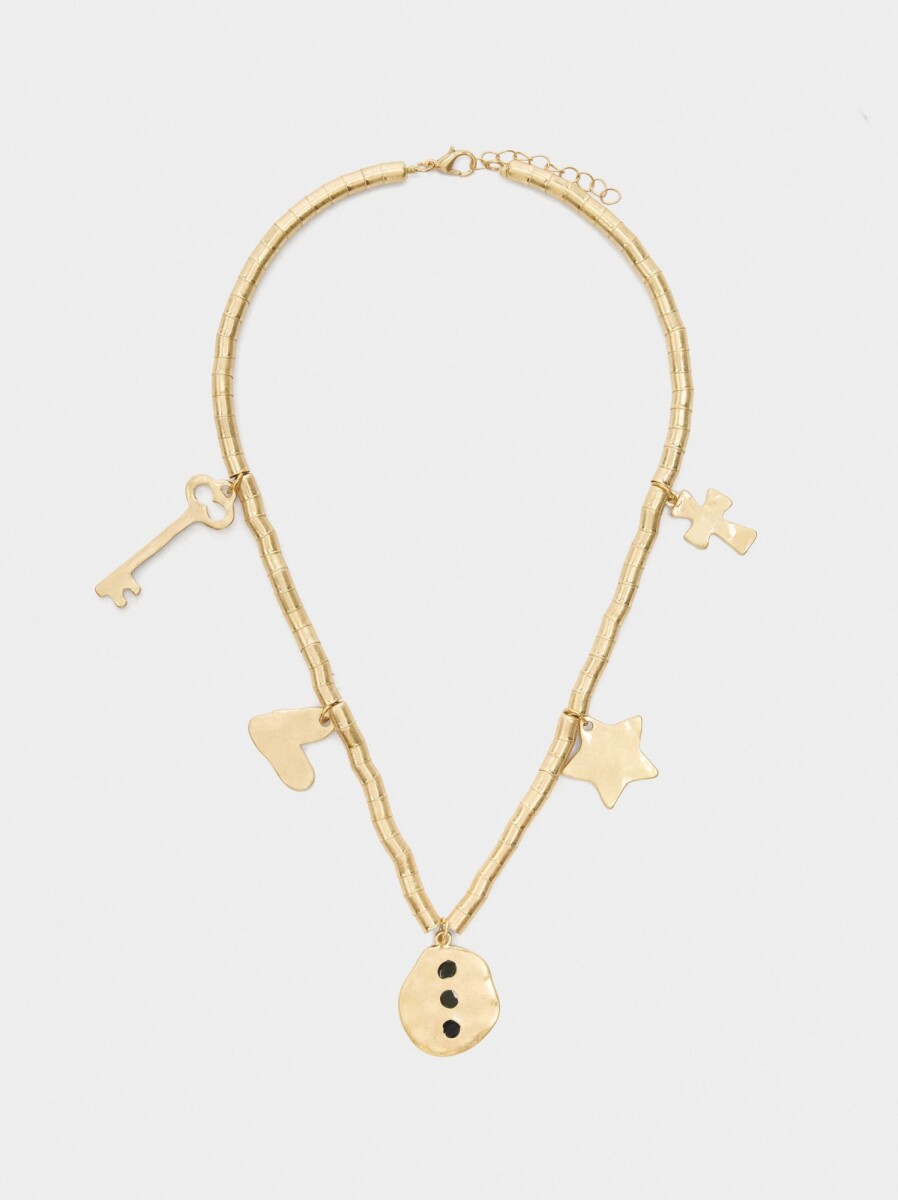 Collar Dorado Con Colgantes - dorado 