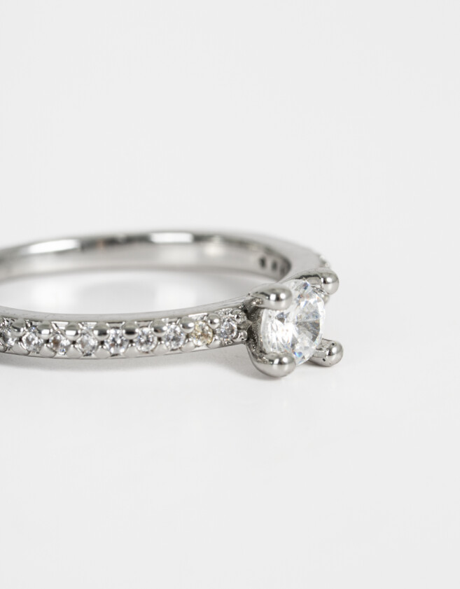 Anillos Chicos Con cubic zirconia Anillos Con Cubic Ziconia - Plateado