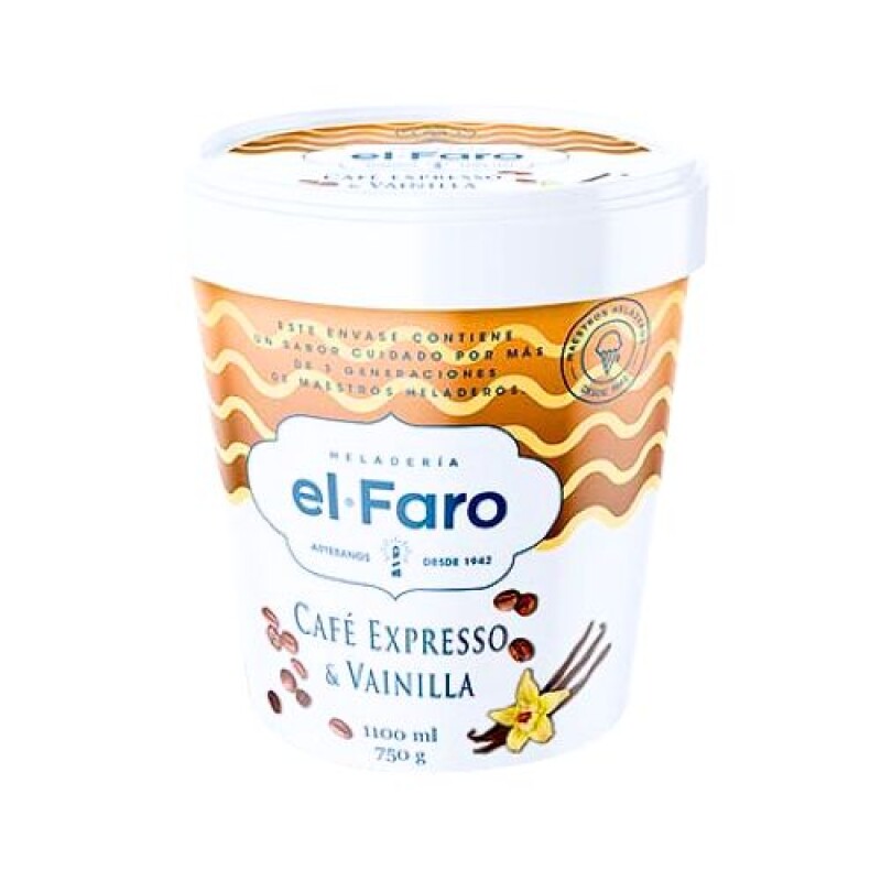 Helado El Faro - 1,1 lt Café y Vainilla